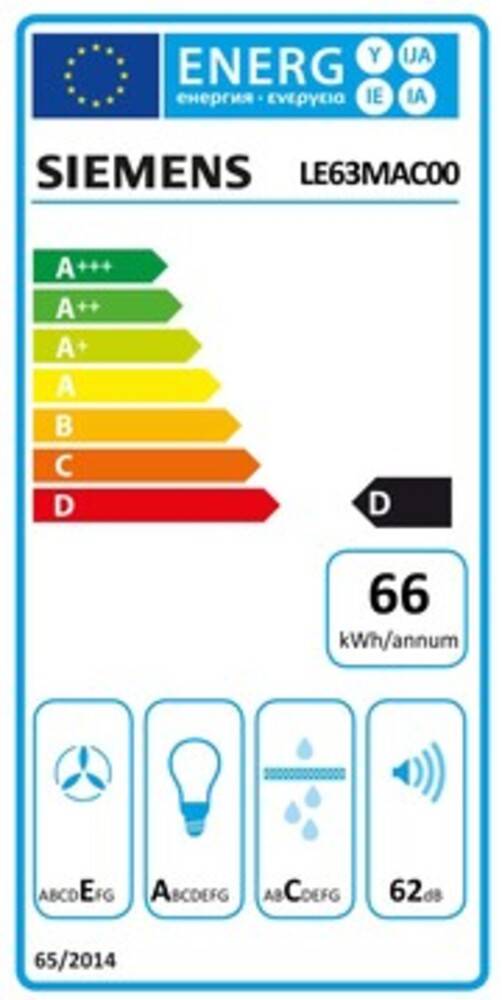Siemens iQ100 LE63MAC00 Dunstabzugshaube Eingebaut Edelstahl 360 m³/h D Hausgeräte Großgeräte-1