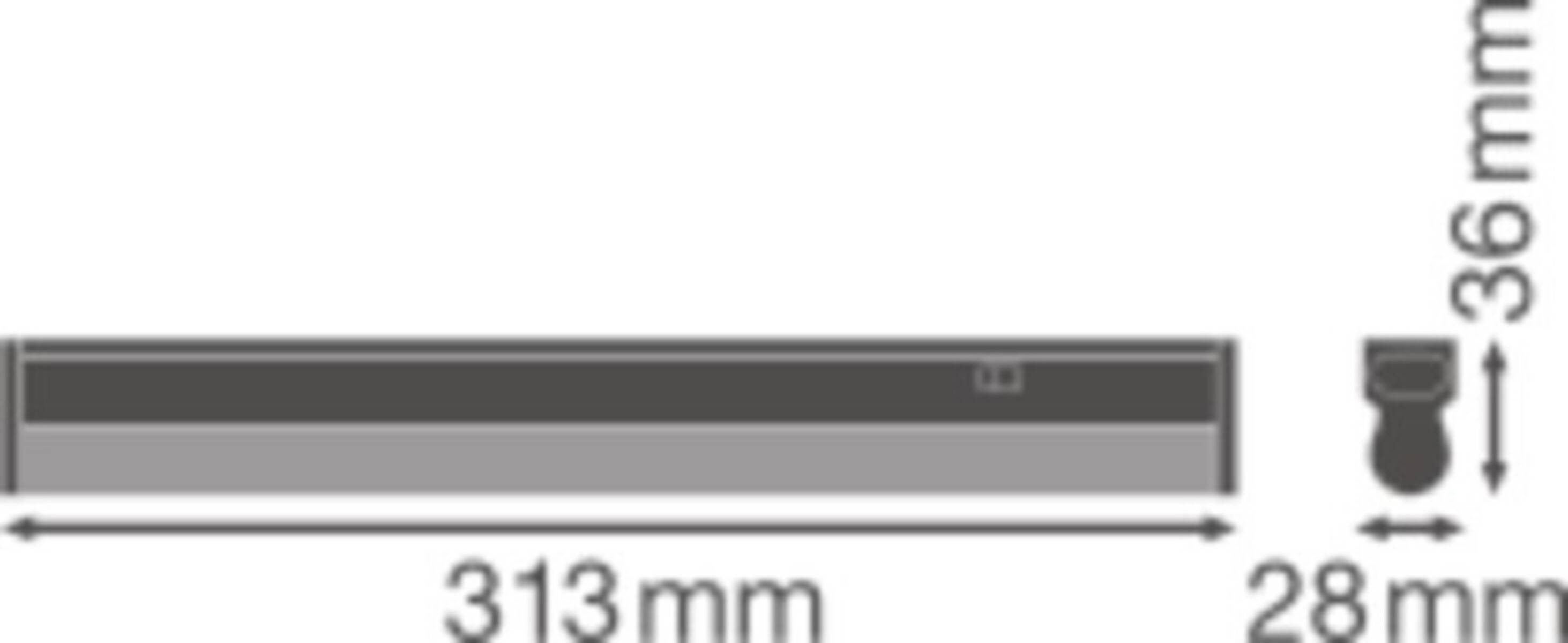LEDVANCE LINEAR COMPACT SWITCH LED-Lichtleiste LED LED fest eingebaut 4 W Warmweiß Weiß-1