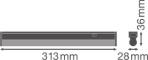 LEDVANCE LINEAR COMPACT SWITCH LED-Lichtleiste LED LED fest eingebaut 4 W Warmweiß Weiß-2