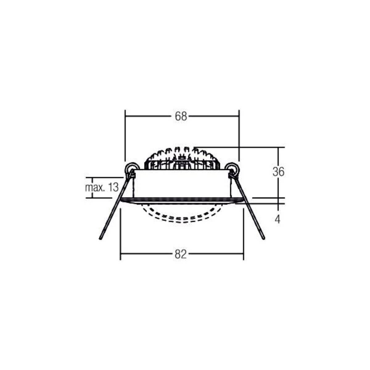 Brumberg Einbaustrahler 230V 6W 3000K chrom-4