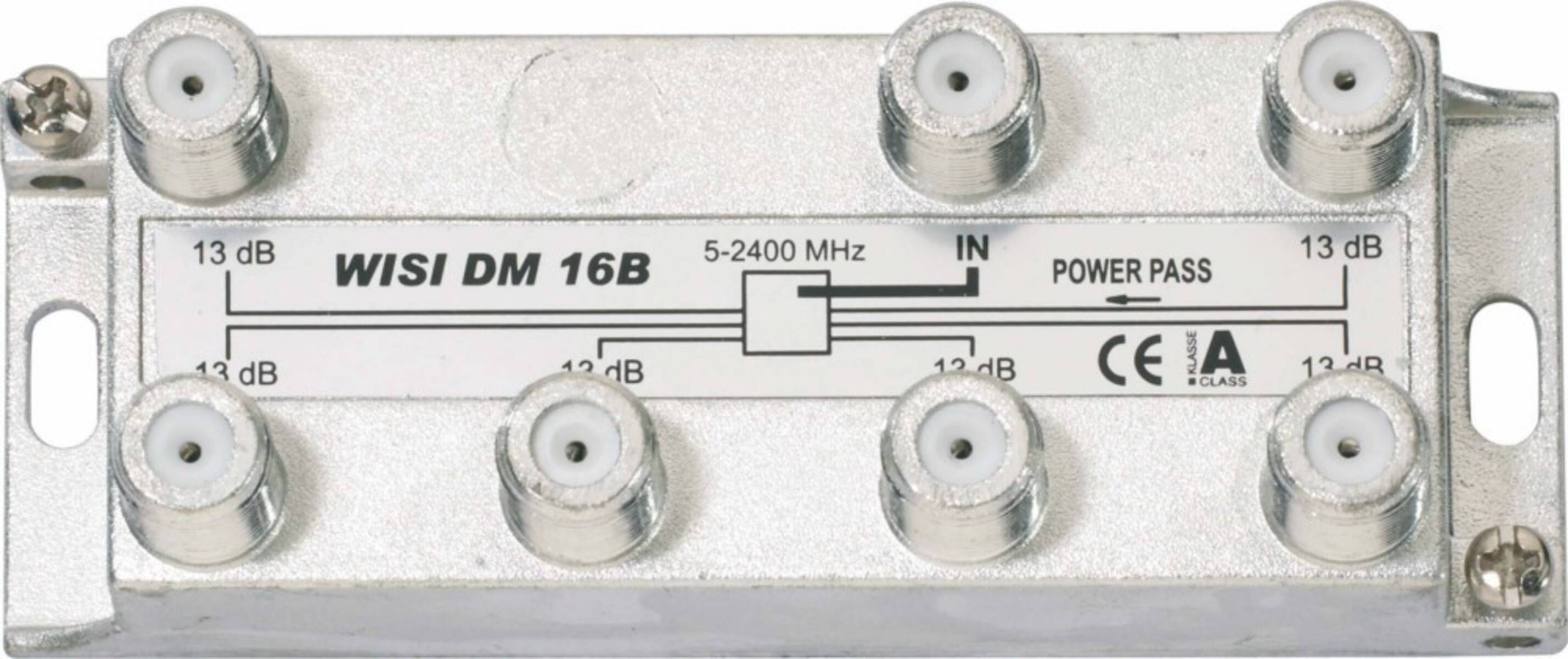 1St. Wisi DM16B Verteiler 6fach 5-2400MHz 13dB-0