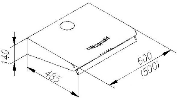 Amica UB-Haube 60cm UH 17111-3 E-2