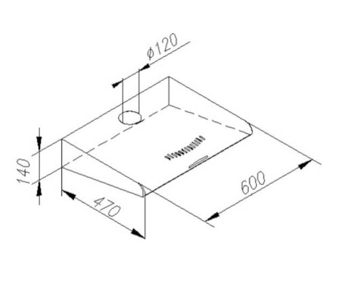 Amica UH 17109-3 S - Motorhaube - Standard - Breite: 60 cm-2