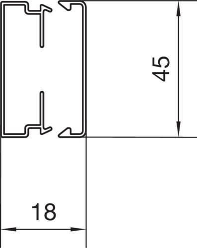 2 Mtr. Tehalit Leitungsführungskanal LF180450901-1