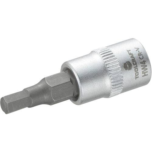 TOOLCRAFT 816069 Innen-Sechskant Steckschlüssel-Bit-Einsatz 4 mm 1/4 (6.3 mm)