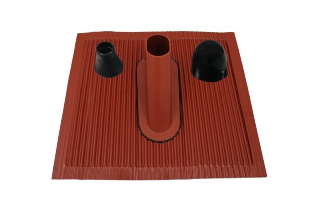 TELEVES Montageset für SPAHA48/.. Aluziegel rot, MK mit Kabeleinführung SPAZ48RK-1