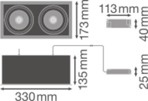 Ledvance LED-Einbaustrahler 2fl. SPOT-1