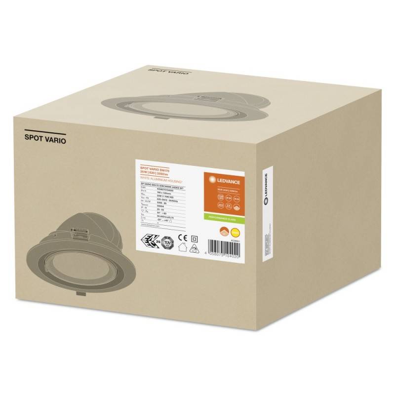 Ledvance LED-Einbaustrahler SPOT VARIODN17035W3K-1