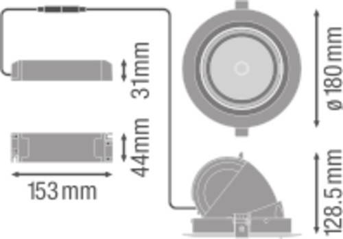 Ledvance LED-Einbaustrahler SPOT VARIODN17035W3K-2