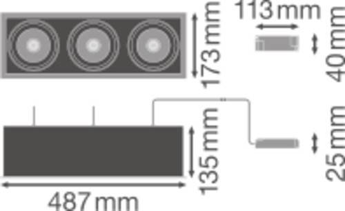 Ledvance LED-Einbaustrahler 3fl. SPOT-1