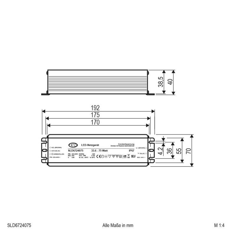 EVN Lichttechnik LED-Netzgerät SLD6724075-1
