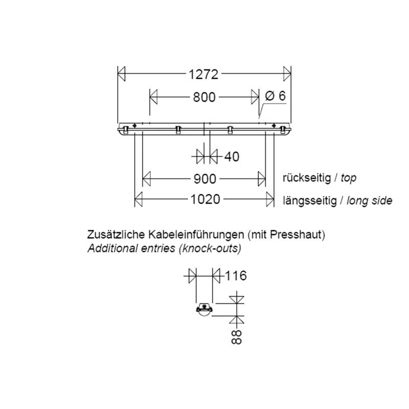 Schuch Licht LED-FR-Wannenleuchte 163 12L22G2-2