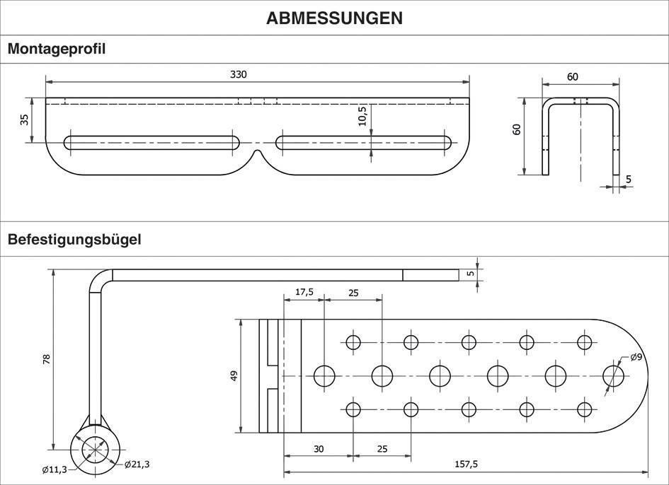 Scharnberger+Hasenbein Eckhalter 330mm 39472-1