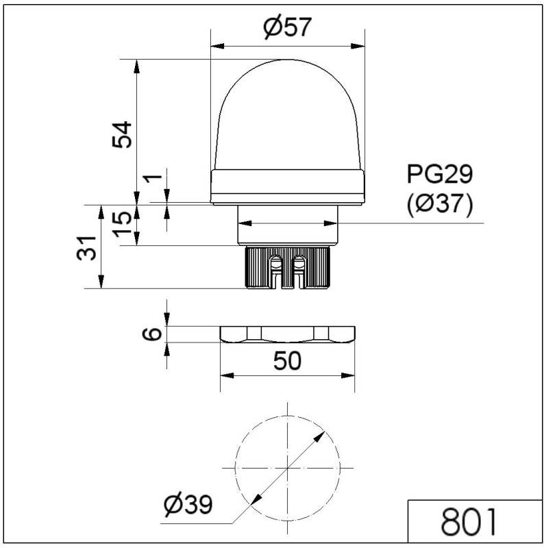 Werma LED-Dauerleuchte EM 80120075-1