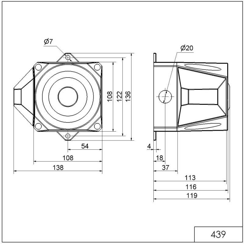 Werma Blitz-Sirene WM 32 Töne 43903068-1