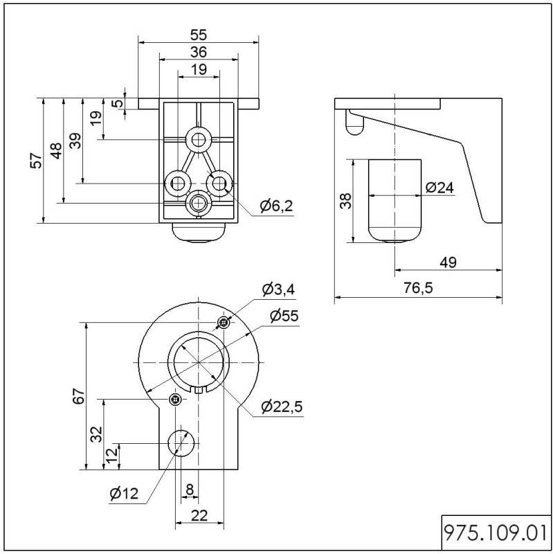 Werma Winkel mit Schutzkappe 97510901-1