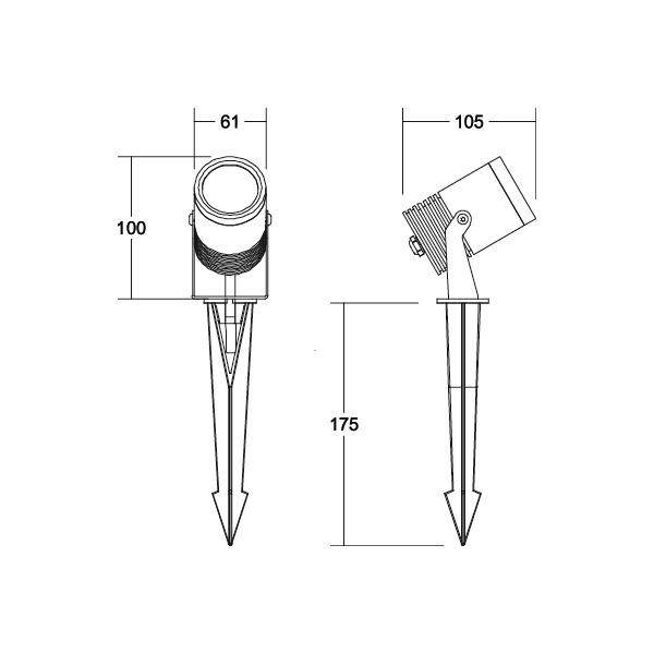 Brumberg Leuchten LED-Erdspießstrahler 60105643-2