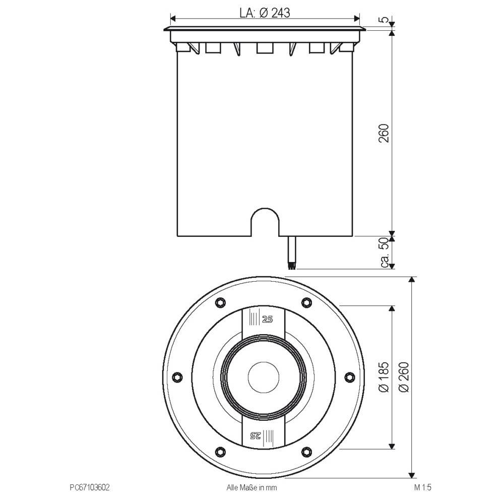 EVN Lichttechnik LED-Bodenleuchte IP67 PC67103602-1