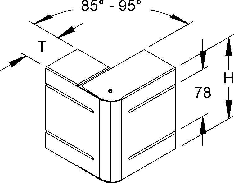 Niedax GK-Außeneck 90Gr. GKAV 170-78T60 W-1