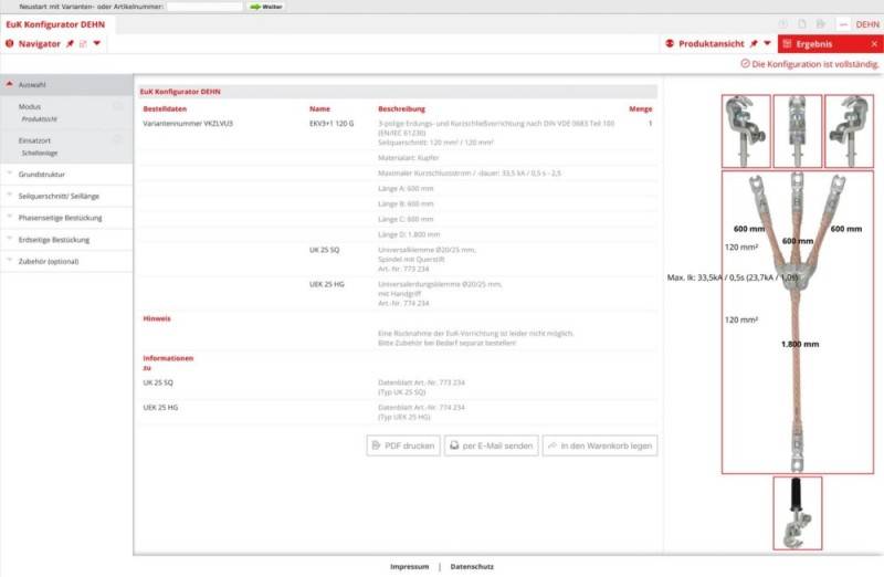 DEHN Erdungs u. Kurzschließseil EKV3+150GVPH98CT-1