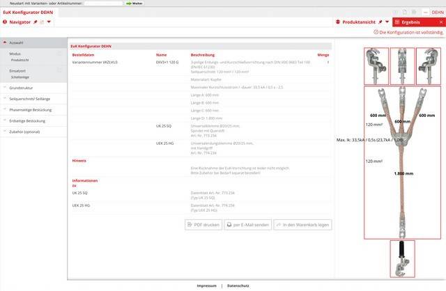 DEHN Erdungs u. Kurzschließseil EKV3+150GVPH98CT-2
