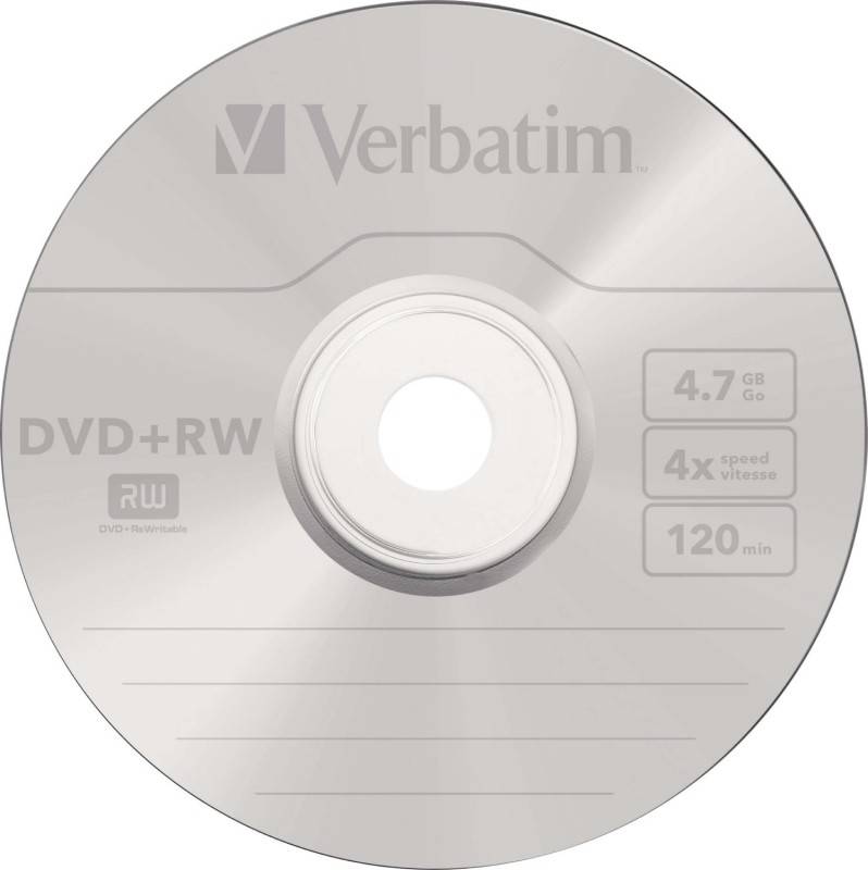 Verbatim DVD+RW 4.7GB/120Min/4x 43488 (VE10)-1