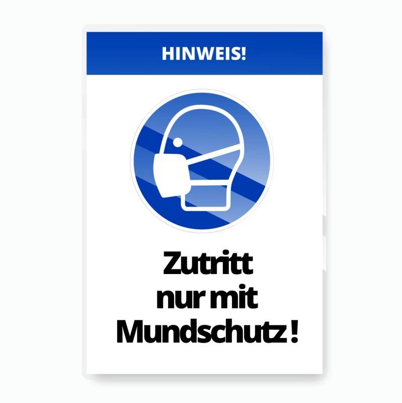 Cimco Cimco Werkzeuge 182832 Warnaufsteller Zutritt nur mit Mundschutz! (B x H) 297 mm x 420 mm 1 St.-1