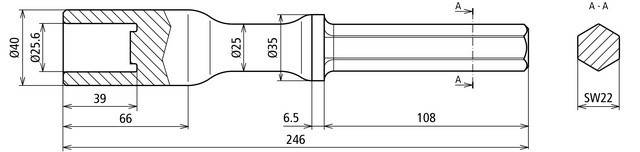 DEHN Hammereinsatz HERE25SW22VHACSTBLAN-2