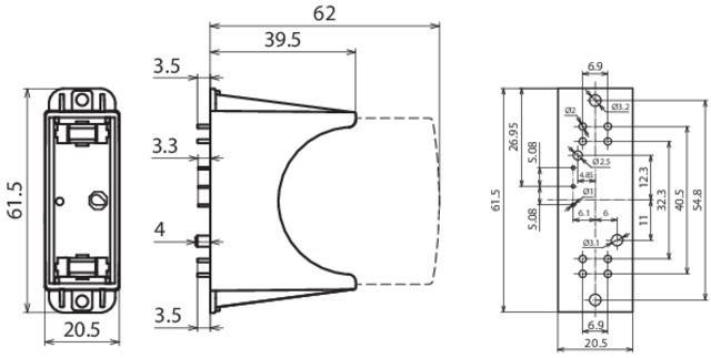 72 Stk. DEHN Sockel 1-polig DG PCB PV 600 FM-3