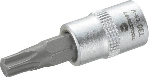 TOOLCRAFT T30 816153 T-Profil Steckschlüssel-Bit-Einsatz    T 30   1/4" (6.3 mm)
