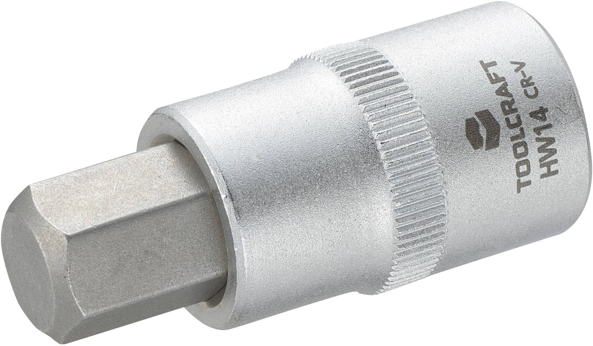 CONRAD Innen-Sechskant Steckschlüssel-Bit-Einsatz 14 mm 1/2\" (12.5 mm) Produktabmessung, Länge 55 mm