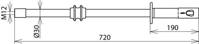DEHN Isolierstange IS M12 STK 30 720-3