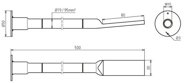 DEHN Kupfer-Kabel-Erdungsbrücke DBEB5/EBS15-03-1-1