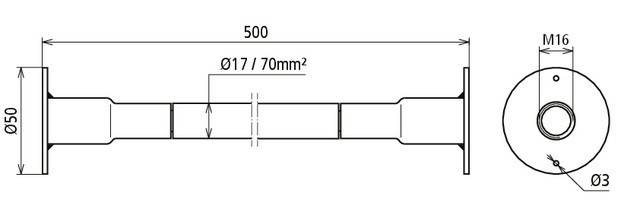 DEHN Kupfer-Kabel-Erdungsbrücke DBEB6/EBS15-03-1-1