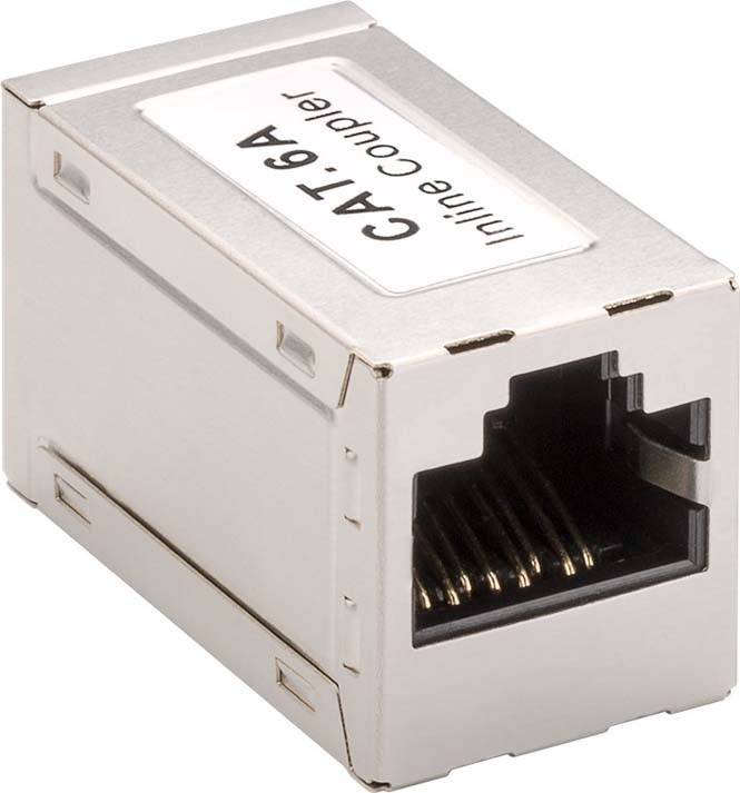 Goobay RJ45 Modularkupplung/Verbinder, CAT 6A 2x RJ45-Buchse (8P8C)-1