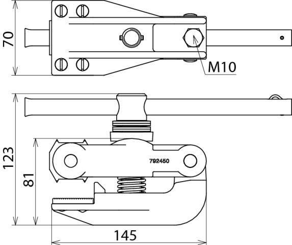 DEHN Schienen-Anschlussklemme SAK PFE KN AB29-1