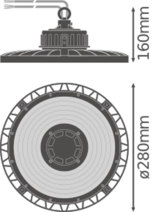 Ledvance LED-Hallenleuchte HBDALI93W/4000K70DEG-1