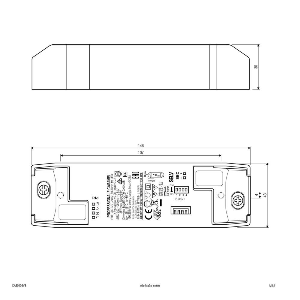 EVN Lichttechnik Casambi Dimmer-Empfänger CA3010-1
