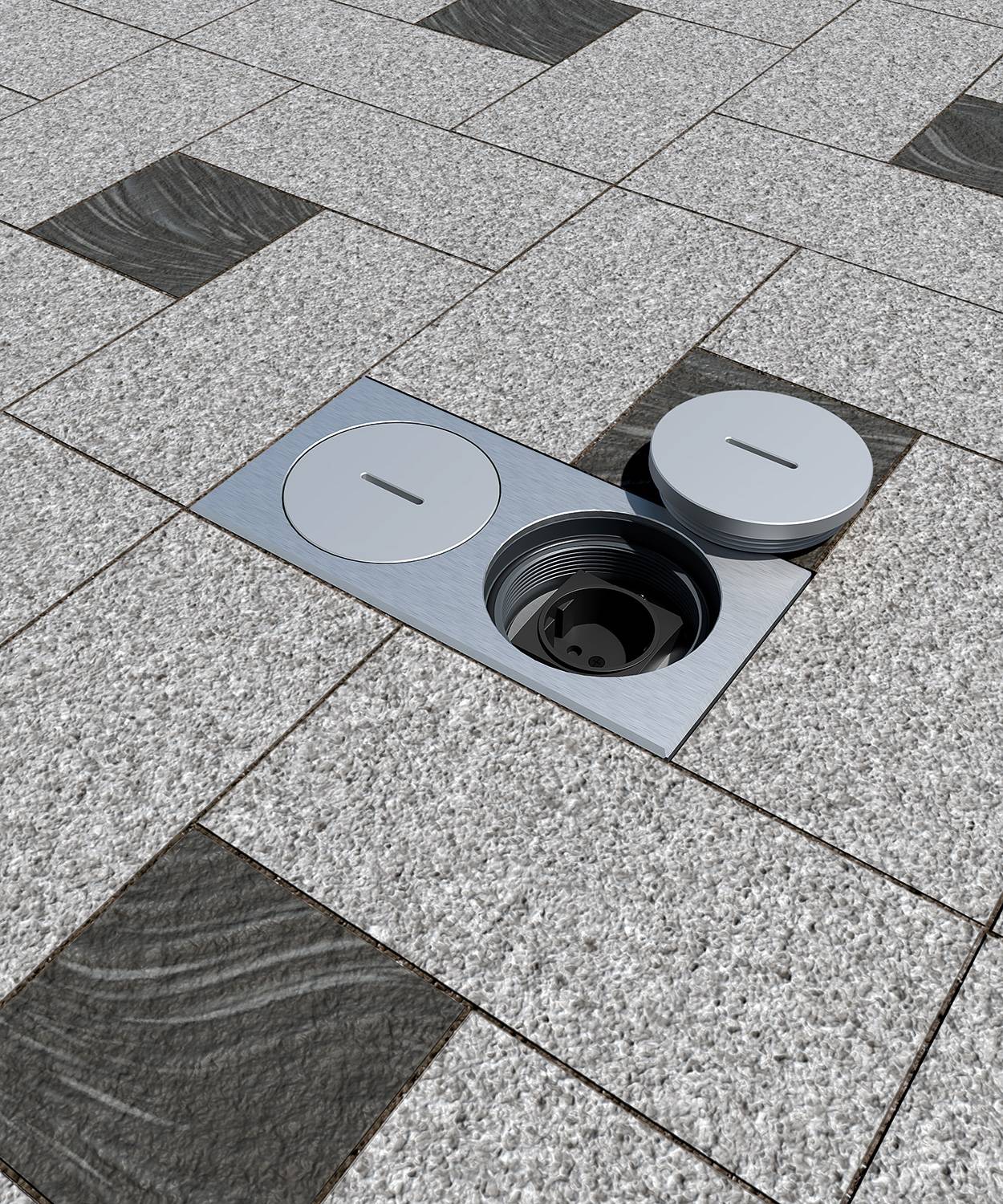 Bodensteckdose/ Bodentank 7602A; 2x Schuko, kaufen