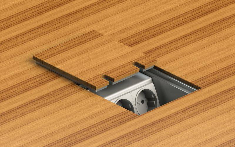 Bodensteckdose/ Bodentank 8802B; 2x Schuko,-0