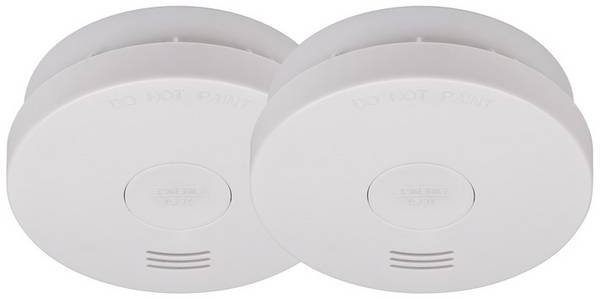 Brennenstuhl Rauchmelder SET, 2x RM L 3100 mit integrierter Batterie (10 Jahres Batterie, geprüft und zertifiziert nach VdS DIN EN 14604) weiß