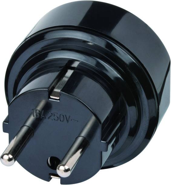 Brennenstuhl Reisestecker / Reiseadapter (Reise-Steckdosenadapter für: Euro Steckdose und England Stecker) schwarz-2