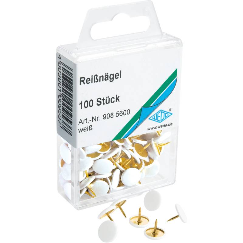 WEDO Reißnagel ws, 100 St. undurchdrückb.-0