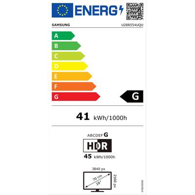 Samsung U28R554UQU - 71,1 cm (28 Zoll) - 3840 x 2160 Pixel - IPS - 4 ms - Schwarz - Grau