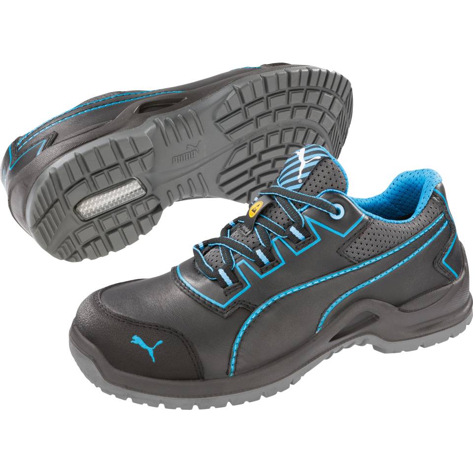 PUMA ESD-Halbschuh Niobe Blue Wns Low, 64.412.0, Kat.II, S3 SRC, Leder, Größe 38-1