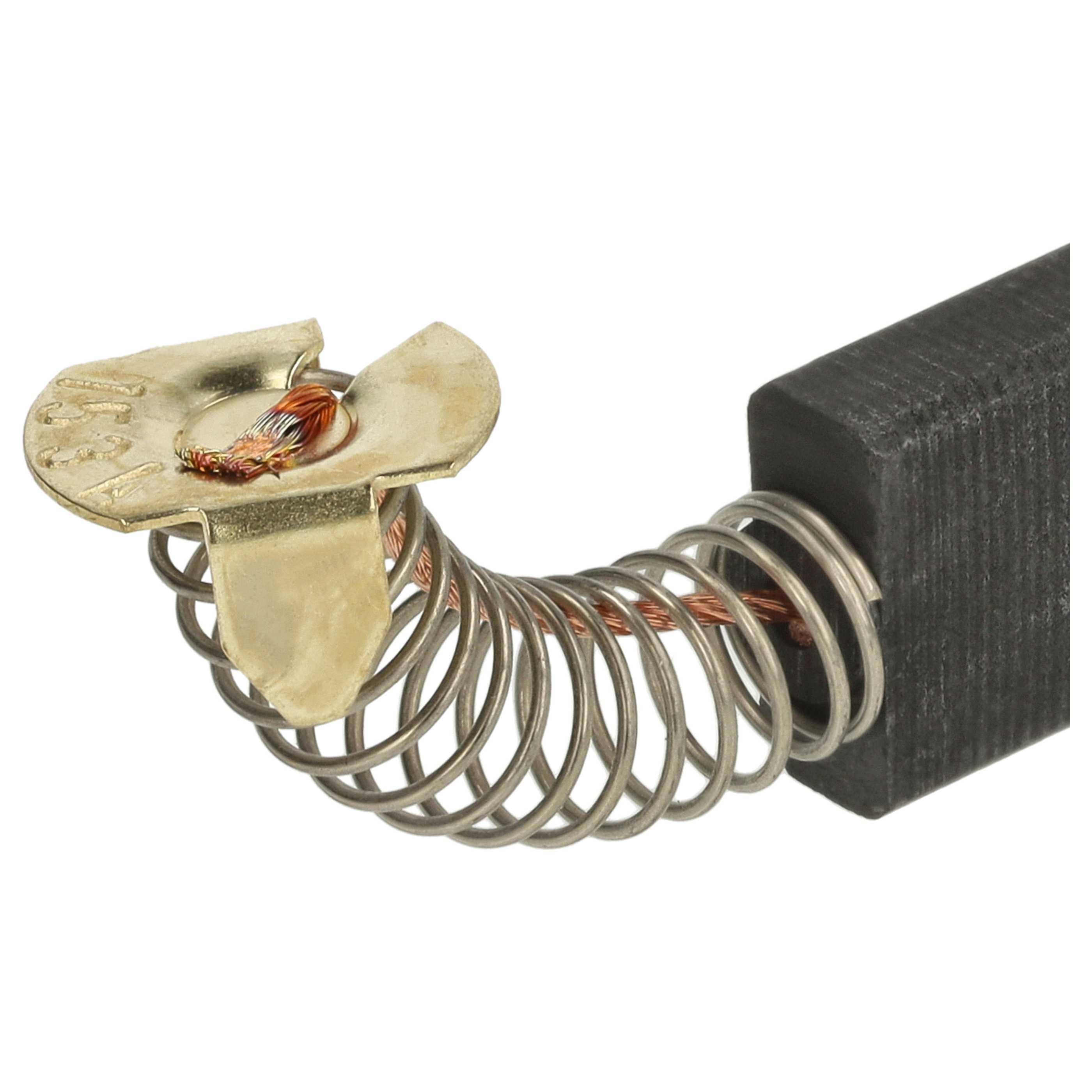 vhbw 2x Kohlebürste kompatibel mit Bosch GWS 11-125 CIH (3 601 H30 B00) | Elektrowerkzeug + Feder - 26 x 14 x 6 mm-3