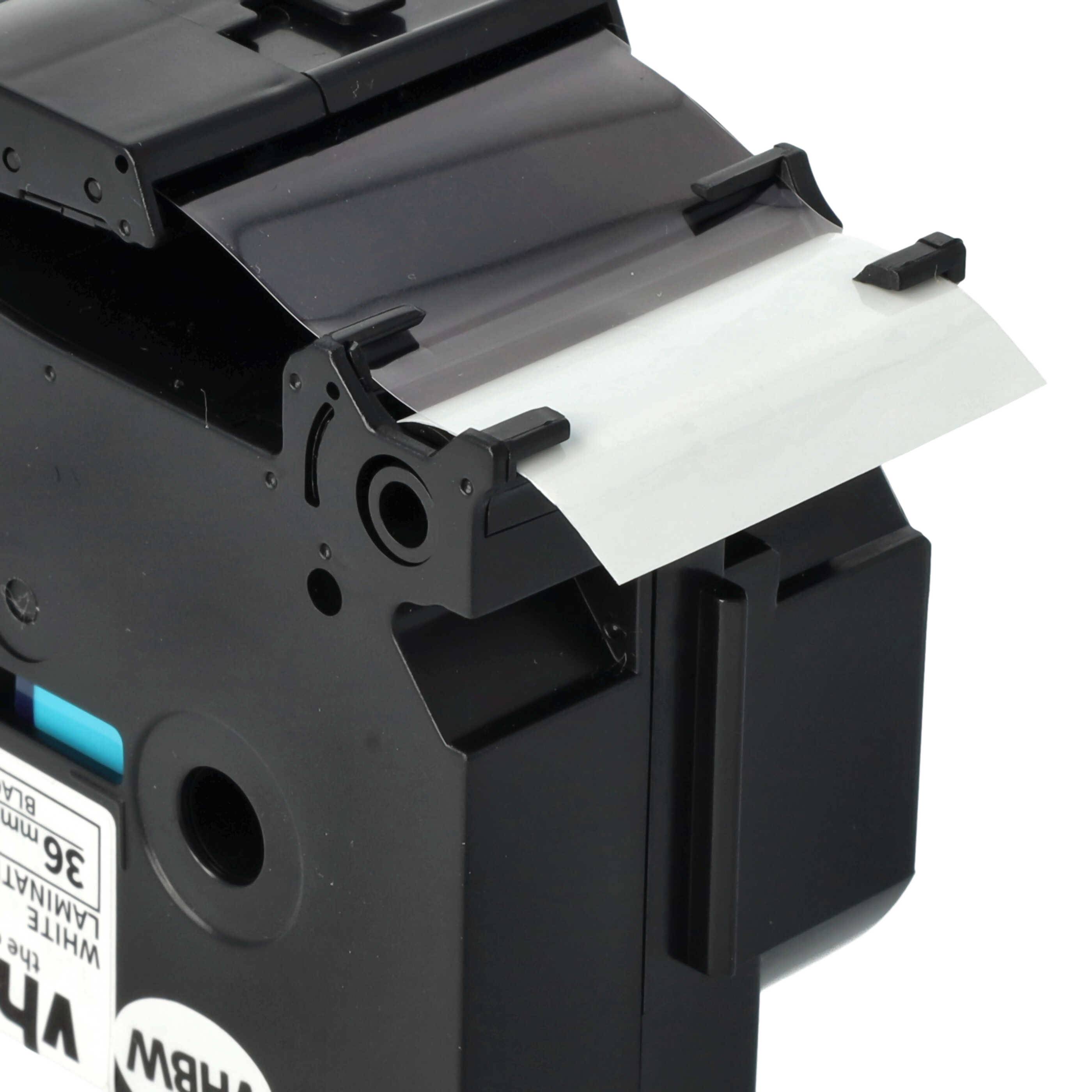 vhbw Schriftband-Kassette Ersatz für Brother TZ-261 | TZE-261 für Etiketten-Drucker 8m x 36mm Schwarz auf Weiß-4