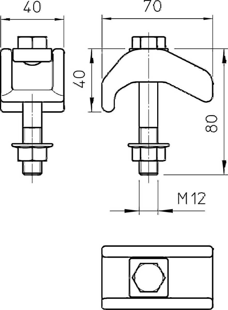 OBO Bettermann Spannklaue, schwer TKS-S-30 ZL (VE-1