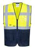 Portwest 2-farbige Executive-Netz-Warnschutz-Weste Farbe: Gelb/Marine Blau, Gr. L