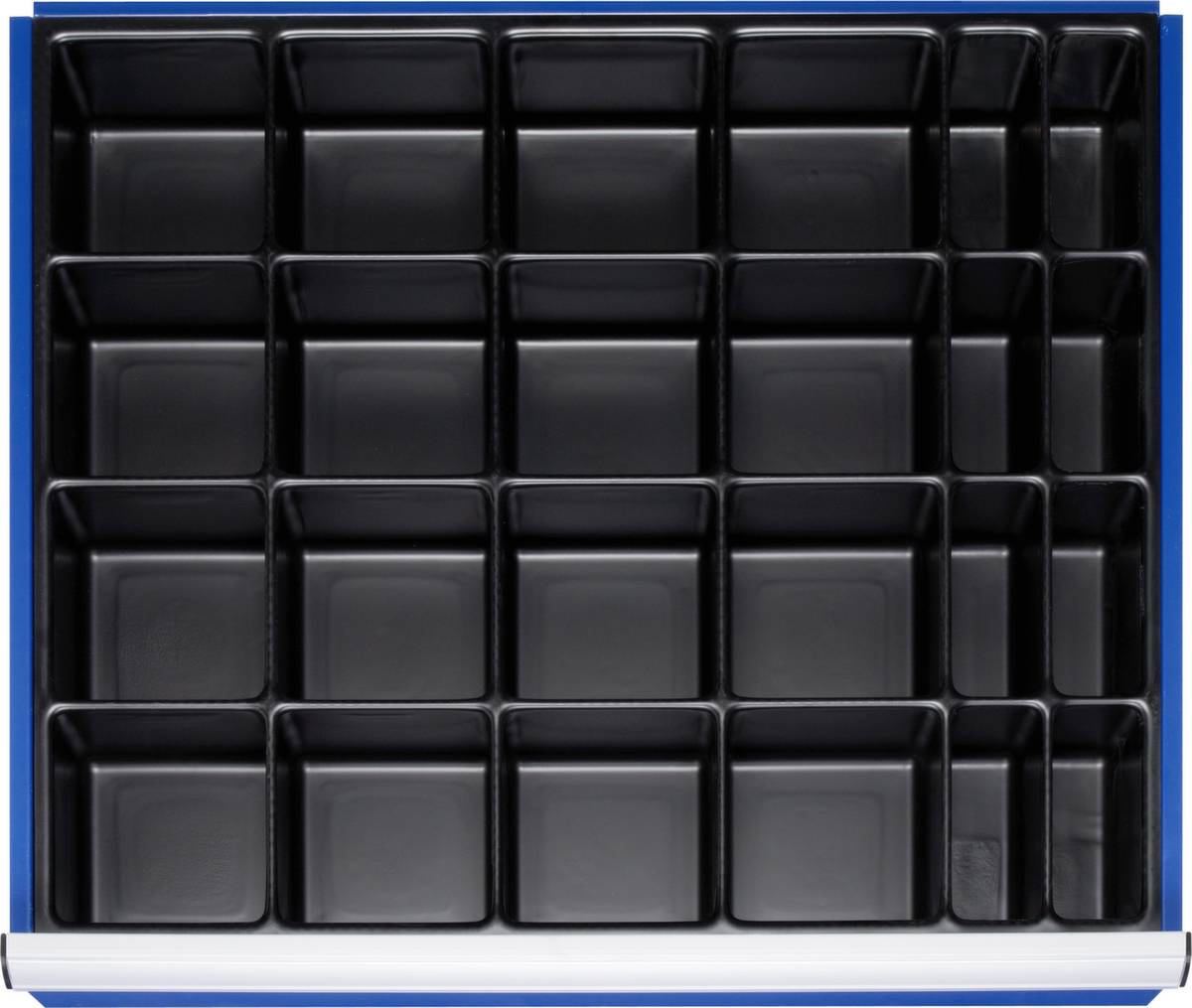 Einteilungsset,24 Fächer,f. Schubl. BxT 680x560mm,Front H 60-90mm,BxT 680x560mm,schwarz-0